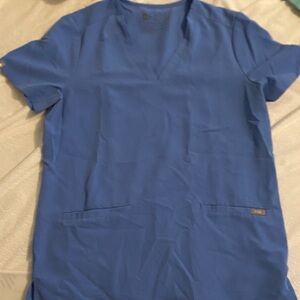 Figs Technical Collection Blue Scrub Top